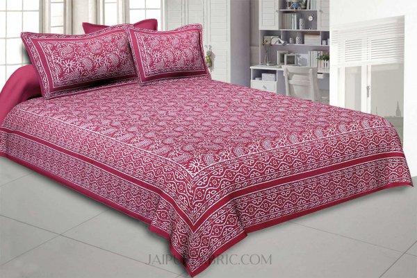 Aqua Kingdom Pink Double Bedsheet
