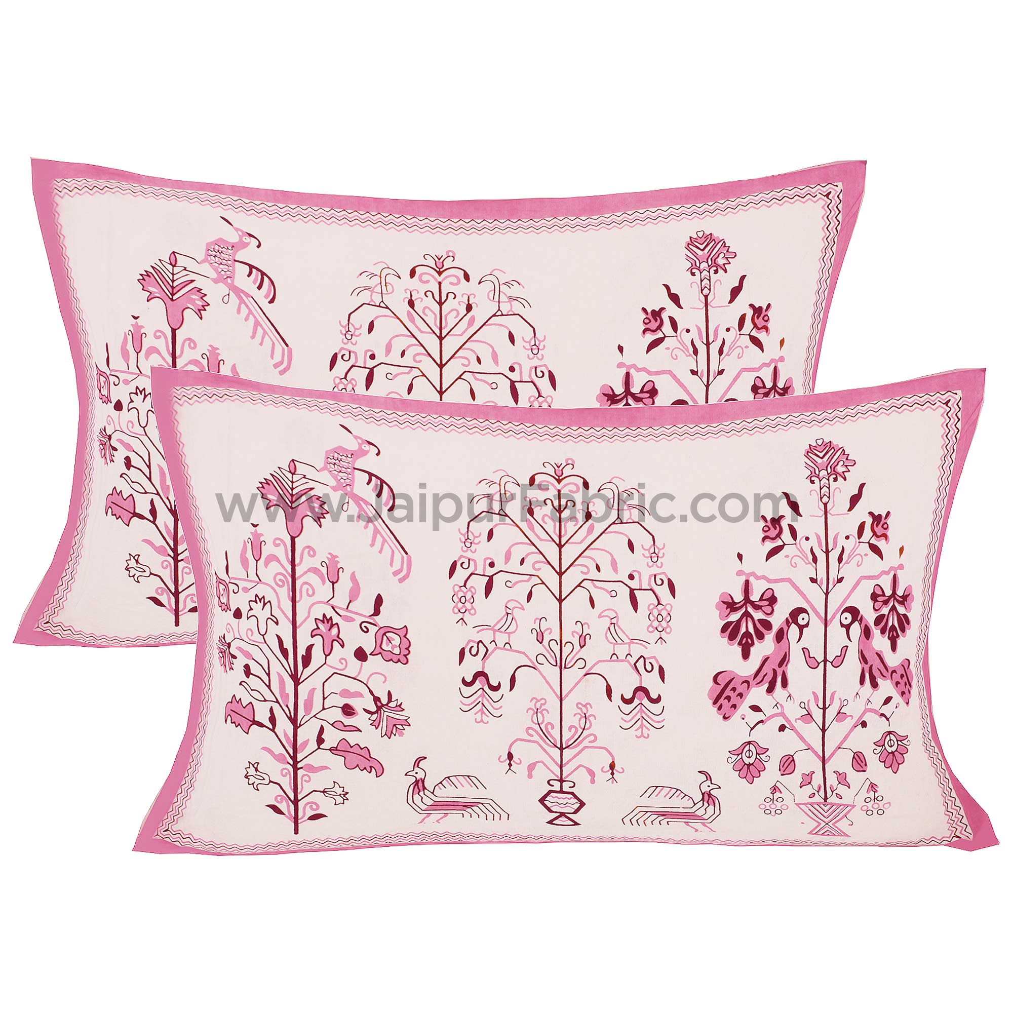 Peach Drawing Double Bedsheet