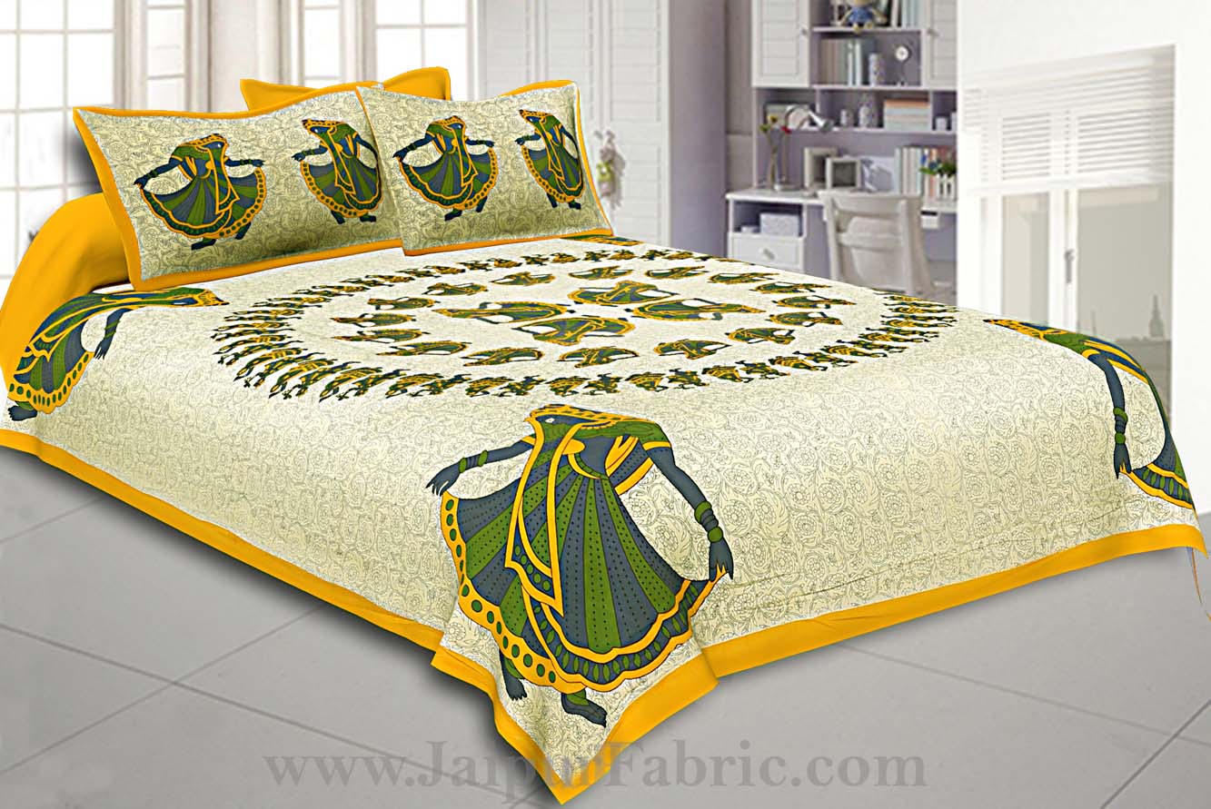 COMBO355 Beautiful Multicolor 2 Bedsheet + 4 Pillow Cover