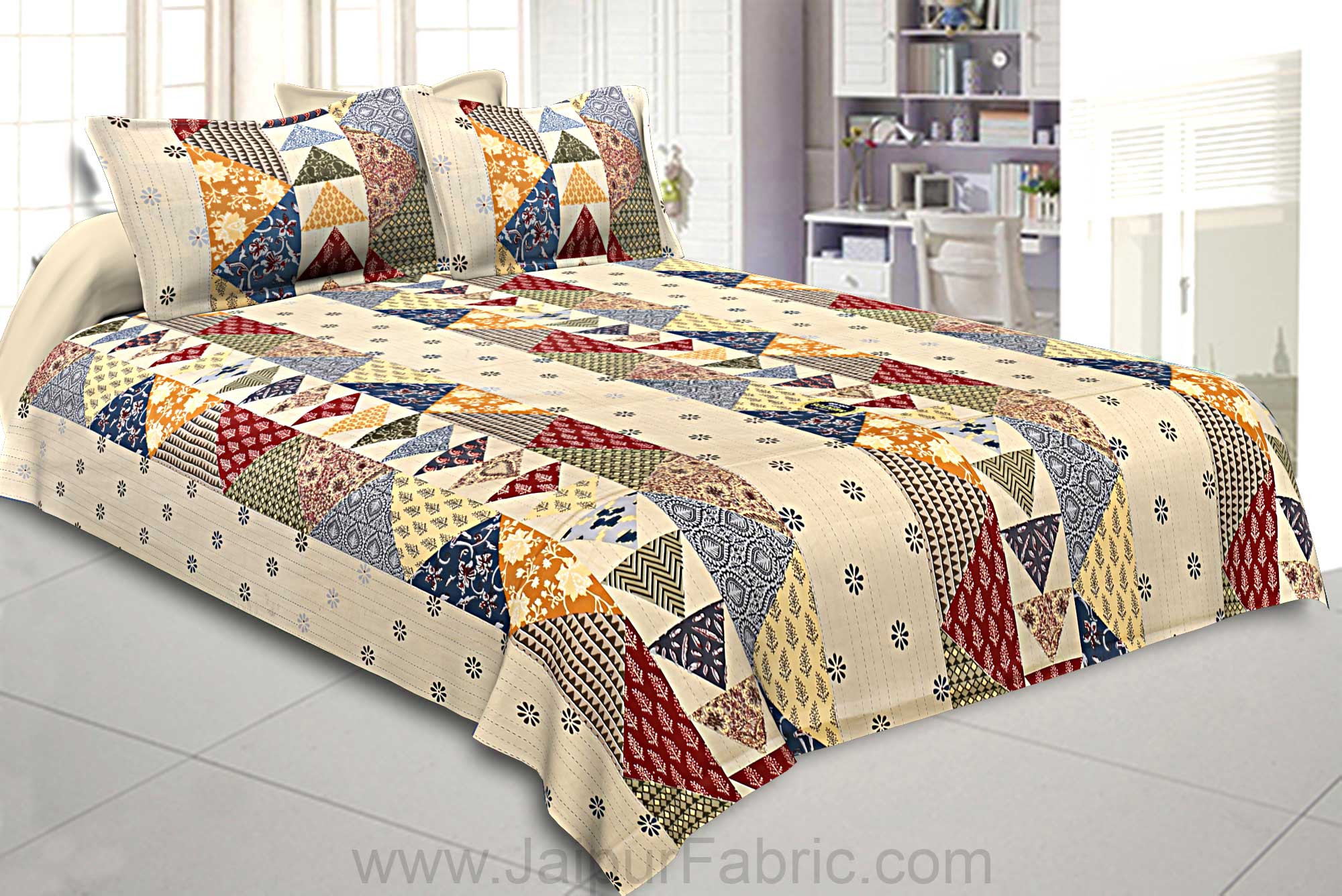 Bed in a Bag Barmeri Pastel Double BedSheet Comforter Combo