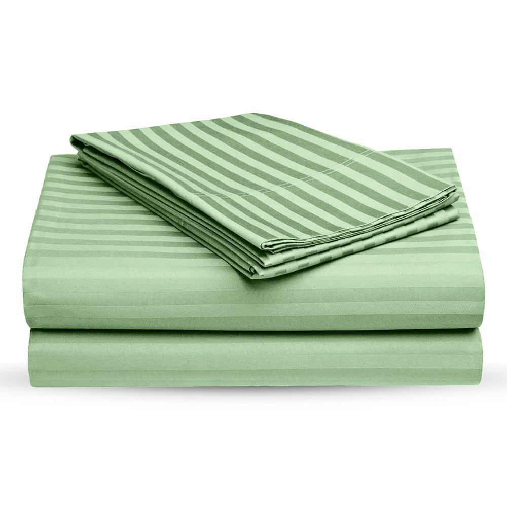 Cotton Double Bedsheet Pista Green with 2 Pillow Covers
