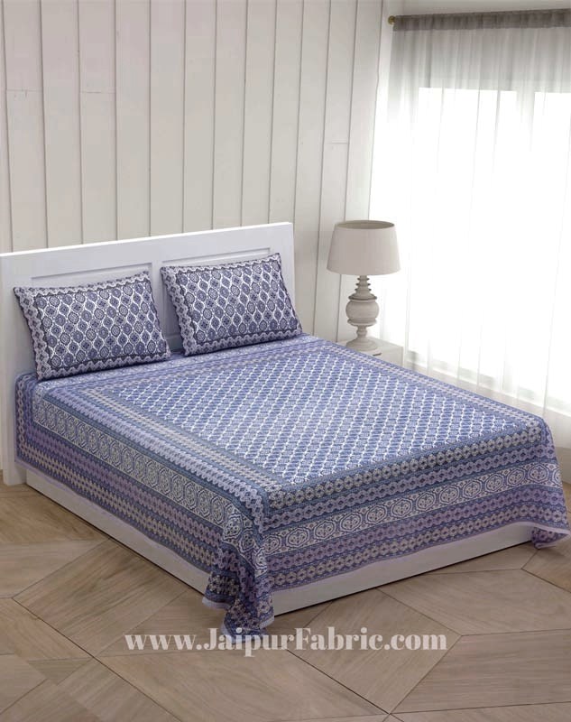 Ethnic Charm Purple Double Bedsheet