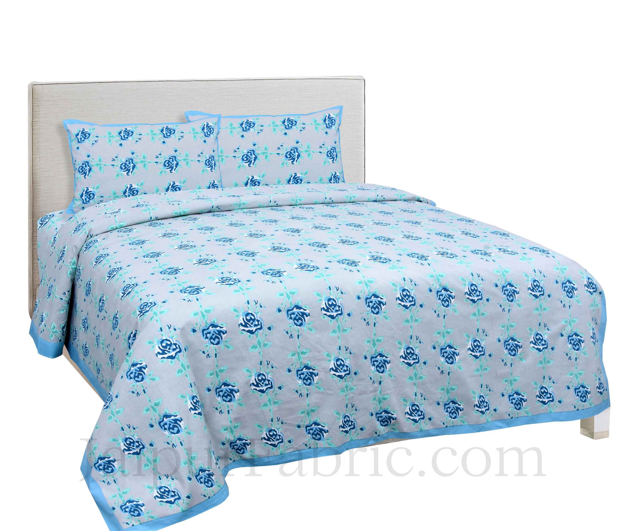 Blue Garland Double Bedsheet