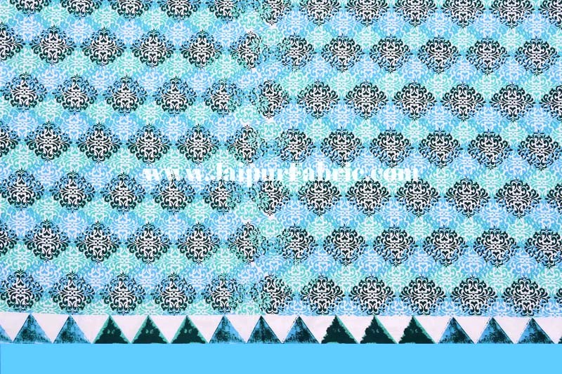 Traditional Delight Blue Double Bedsheet
