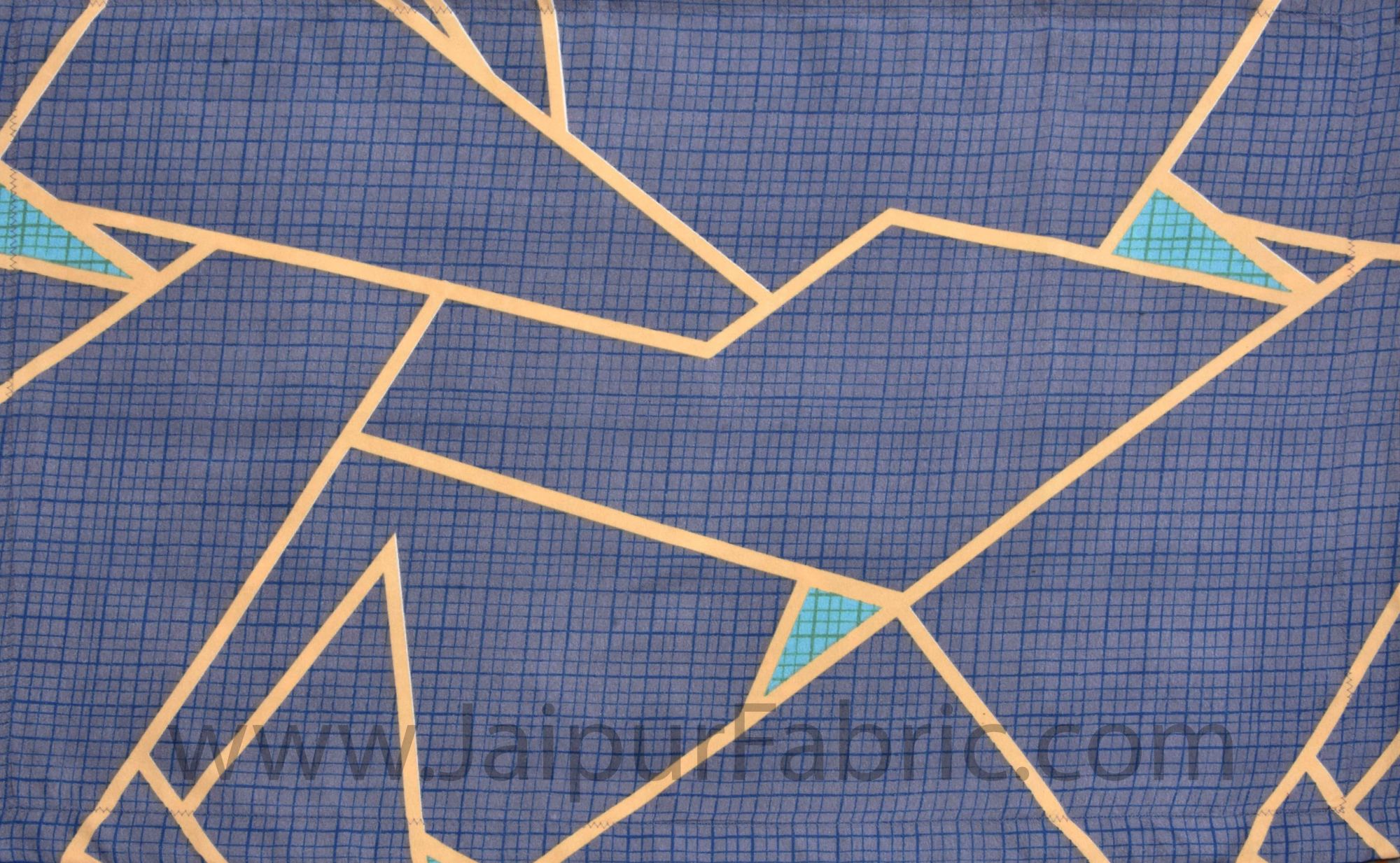 Congruous Lines Blue Double Bedsheet