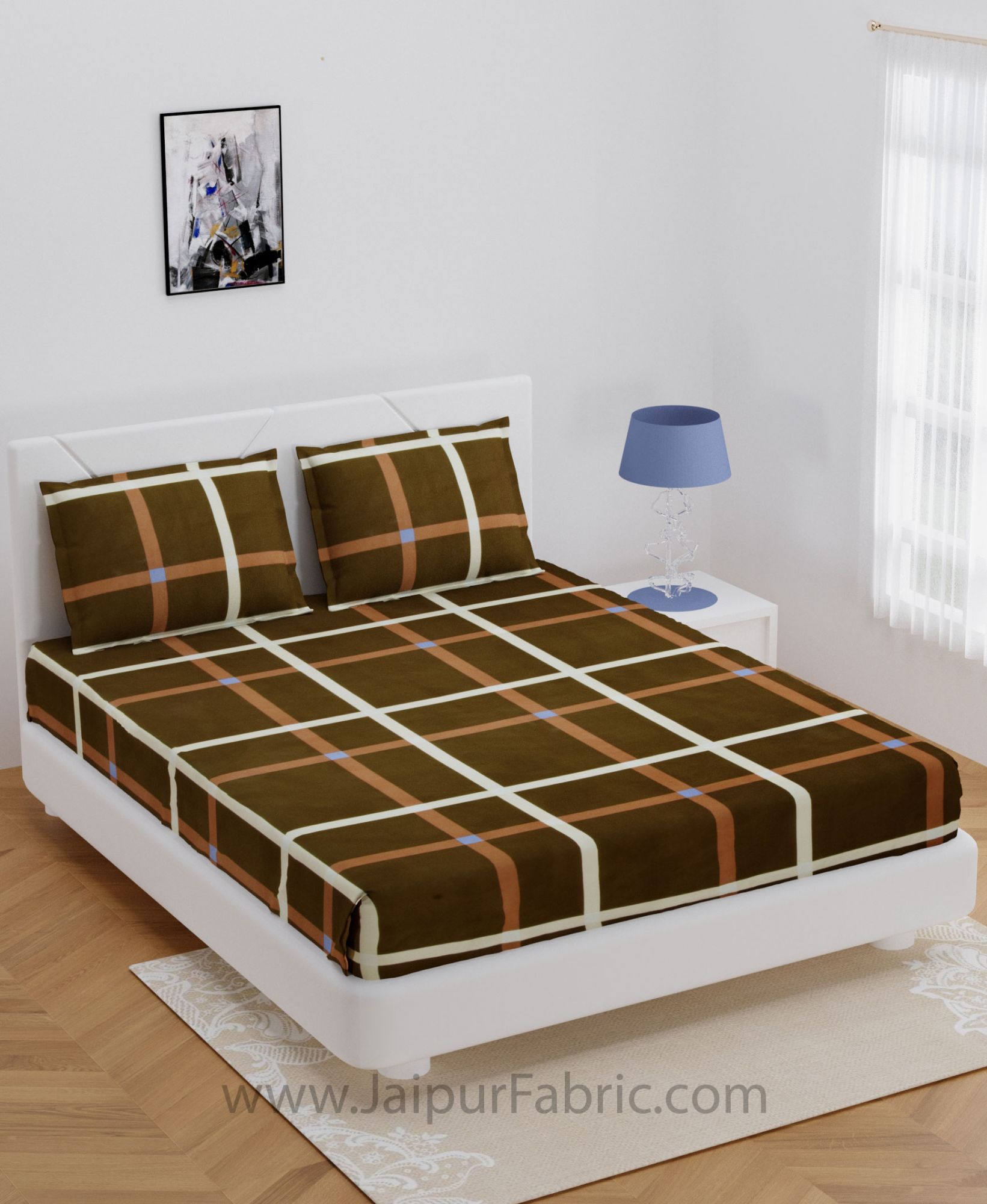 Quality Quad Brown Double Bedsheet