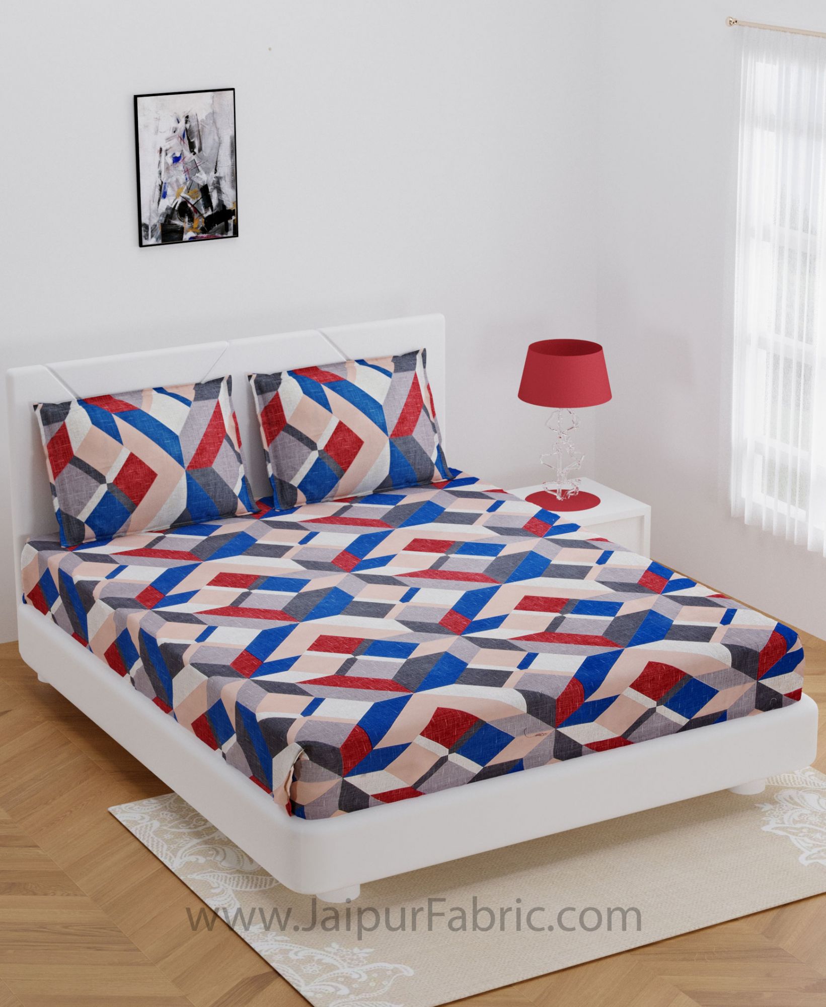 Colorful Cornered Double Bedsheet
