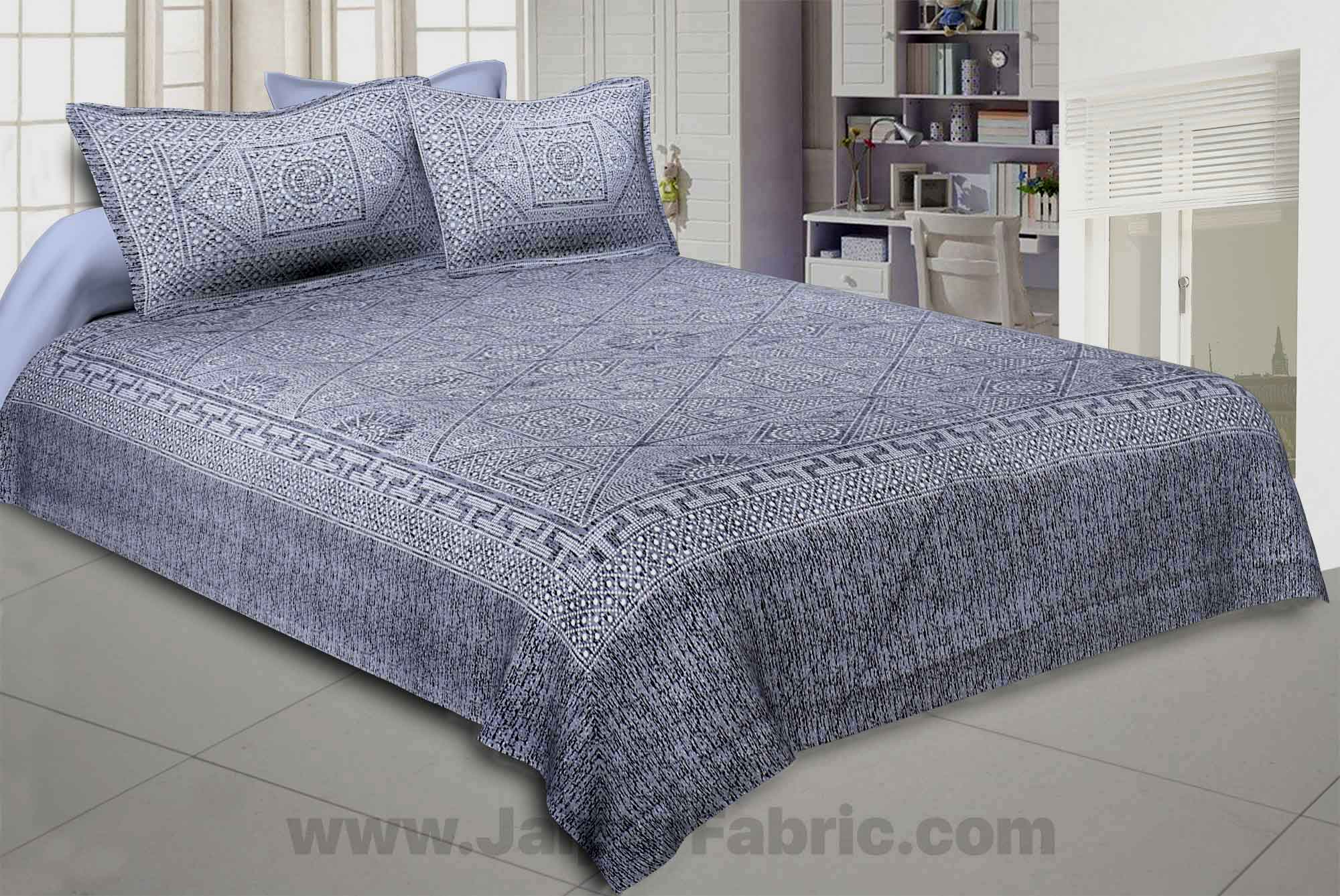Pearl Array Grey Double Bedsheet