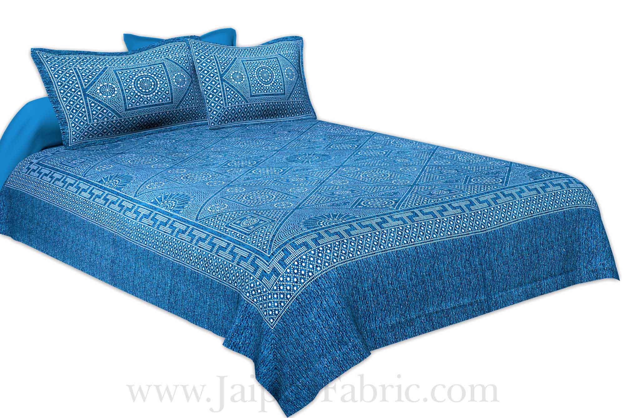 Pearl Array Blue Double Bedsheet