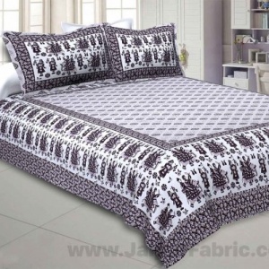 Royal Sawari Brown Double Bedsheet