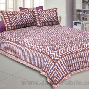 Zigzag Pulse Purple Pink Double Bedsheet