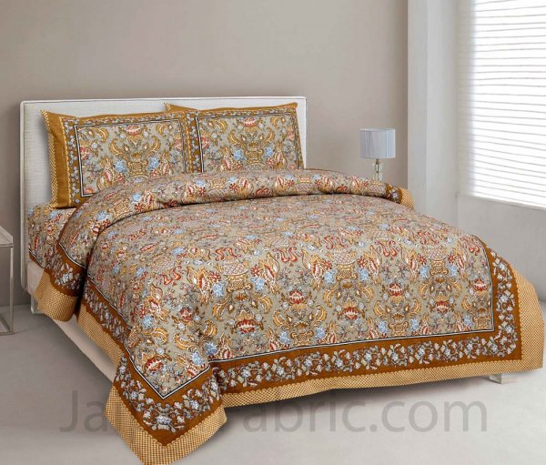 Artistic Culture Amber Pure Cotton Double Bedsheet