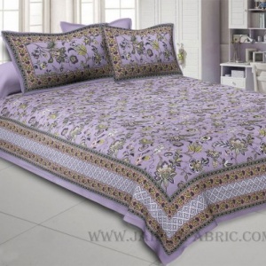 Panoramic Vista Pastel Purple Double Bedsheet