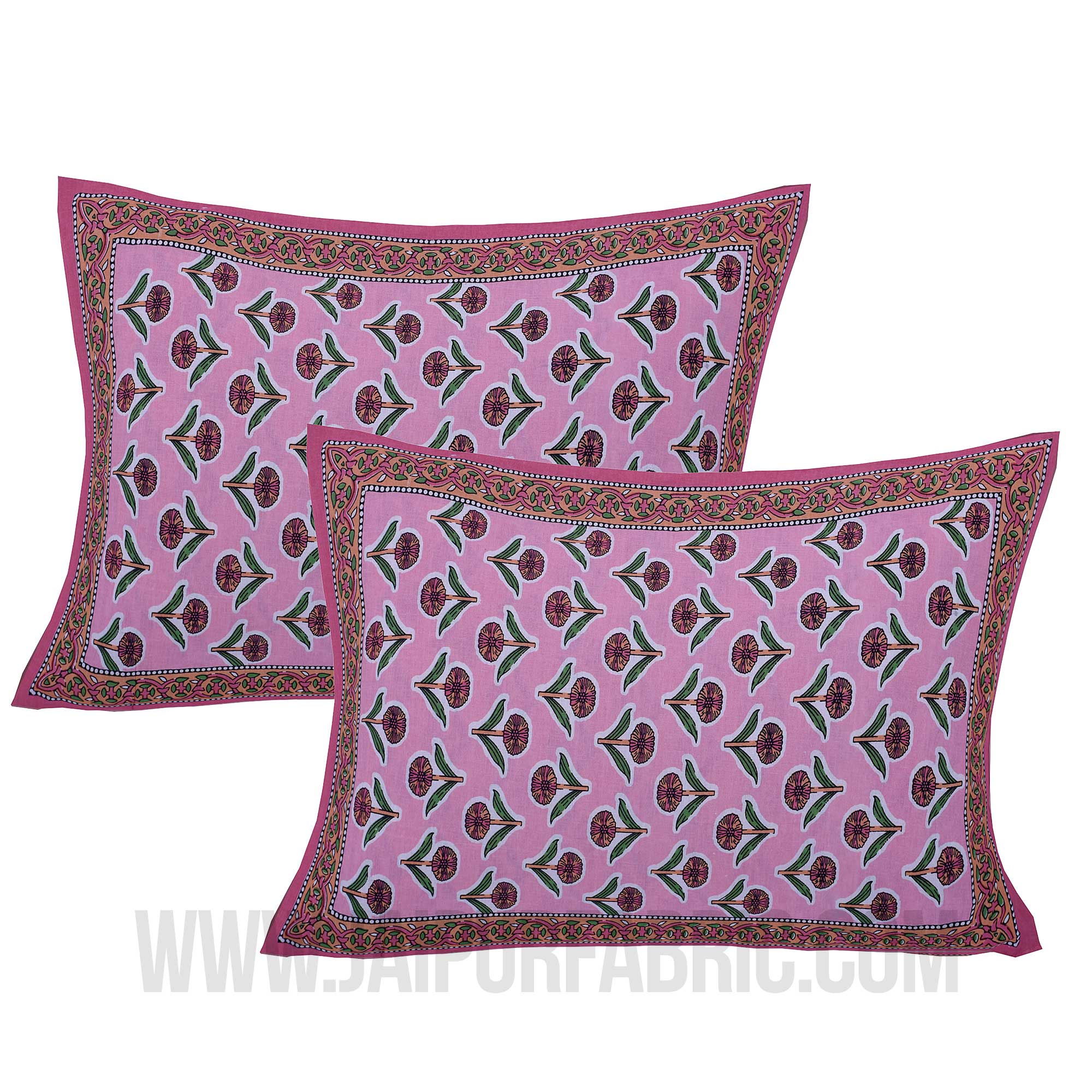 Pleasant Pedicel Pink Double Bedsheet