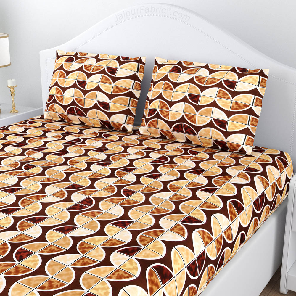 Lat Long Poly Cotton Double BedSheet