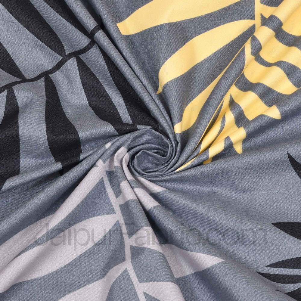 Leaf Design Bedsheet Dark Printed Colour with 2 Pillow Cover