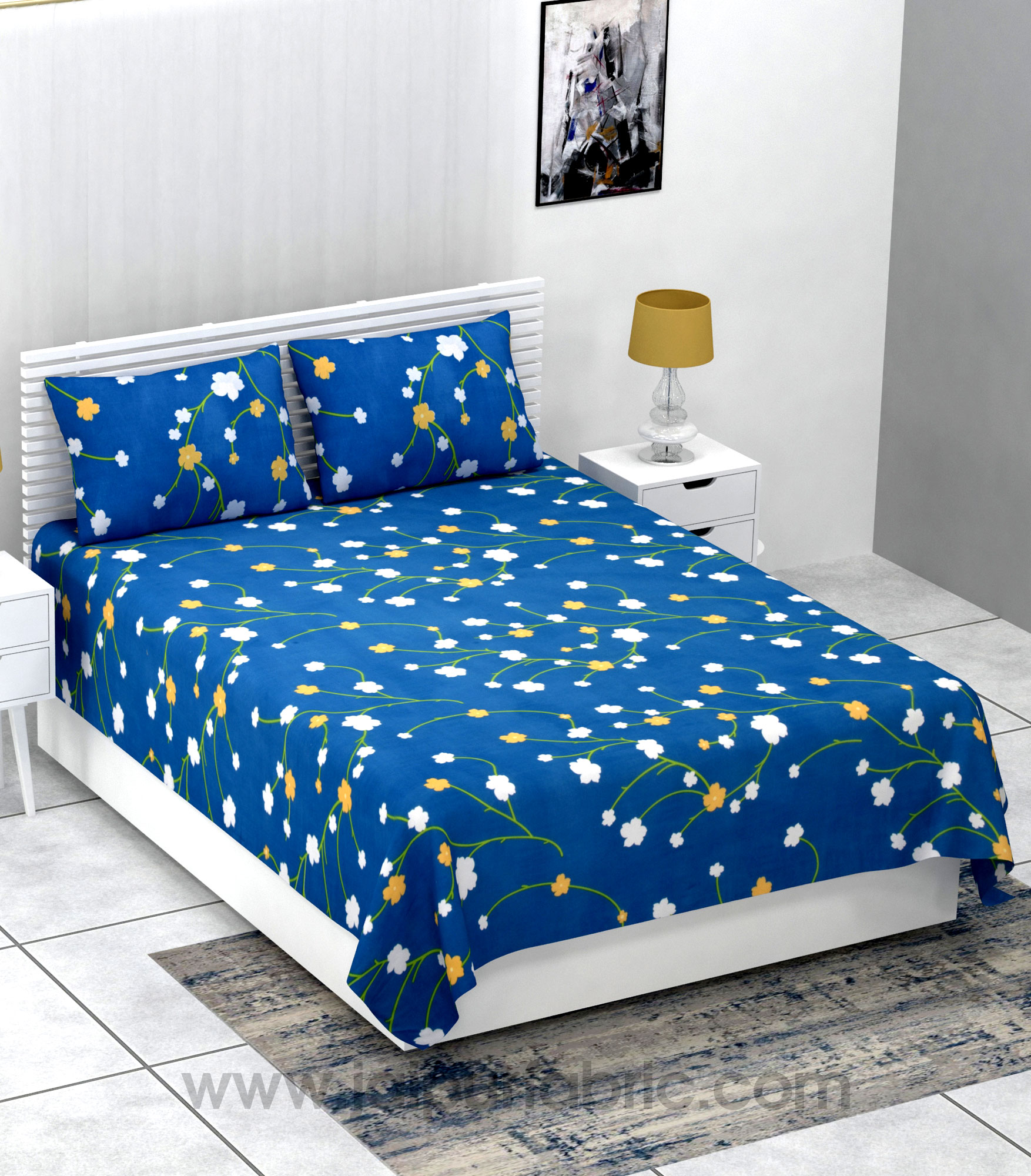 Beautiful Multi Small Floral Print Super-soft Bedsheet