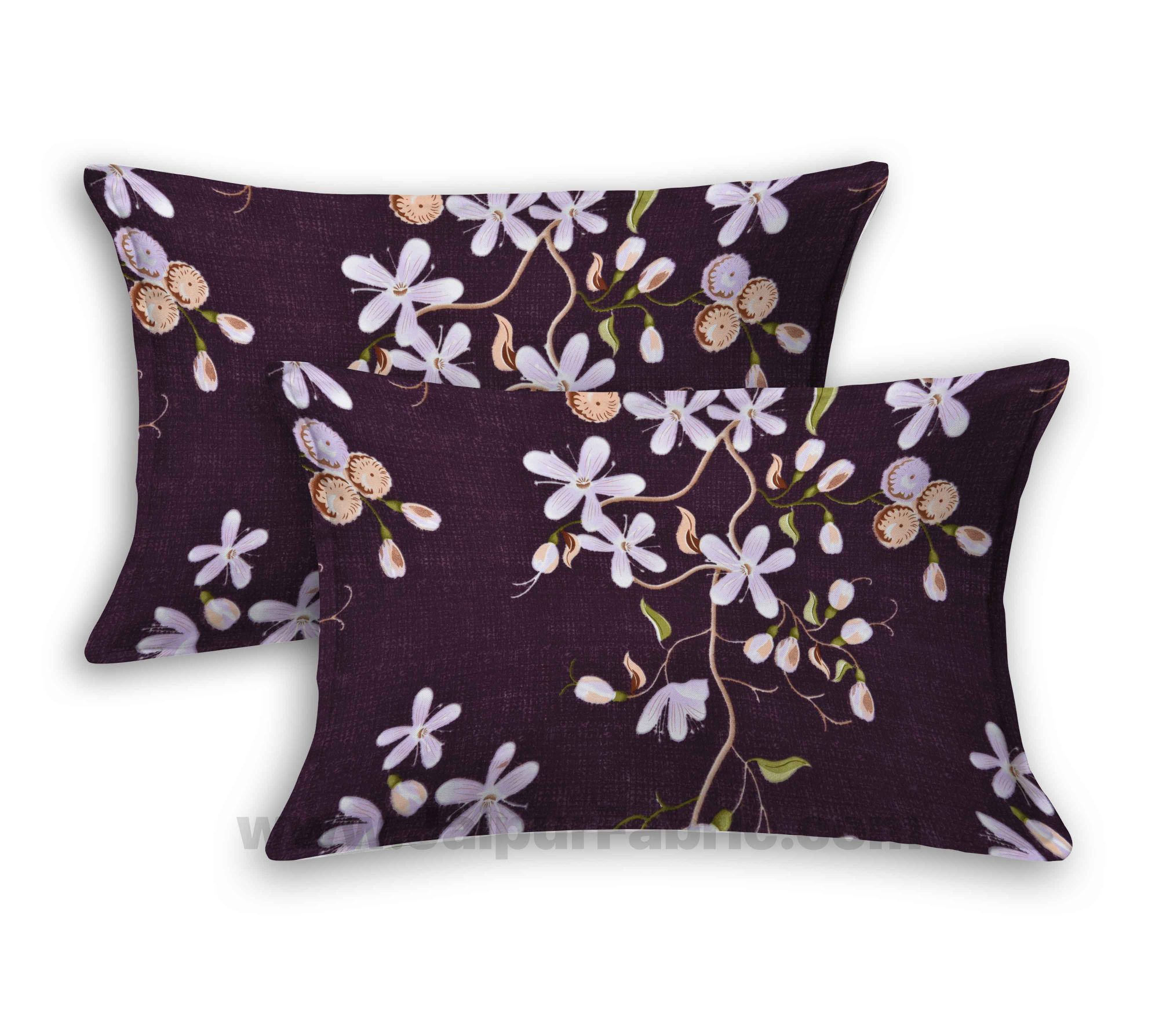 Purple Jasmine Super Soft Double Bedsheet