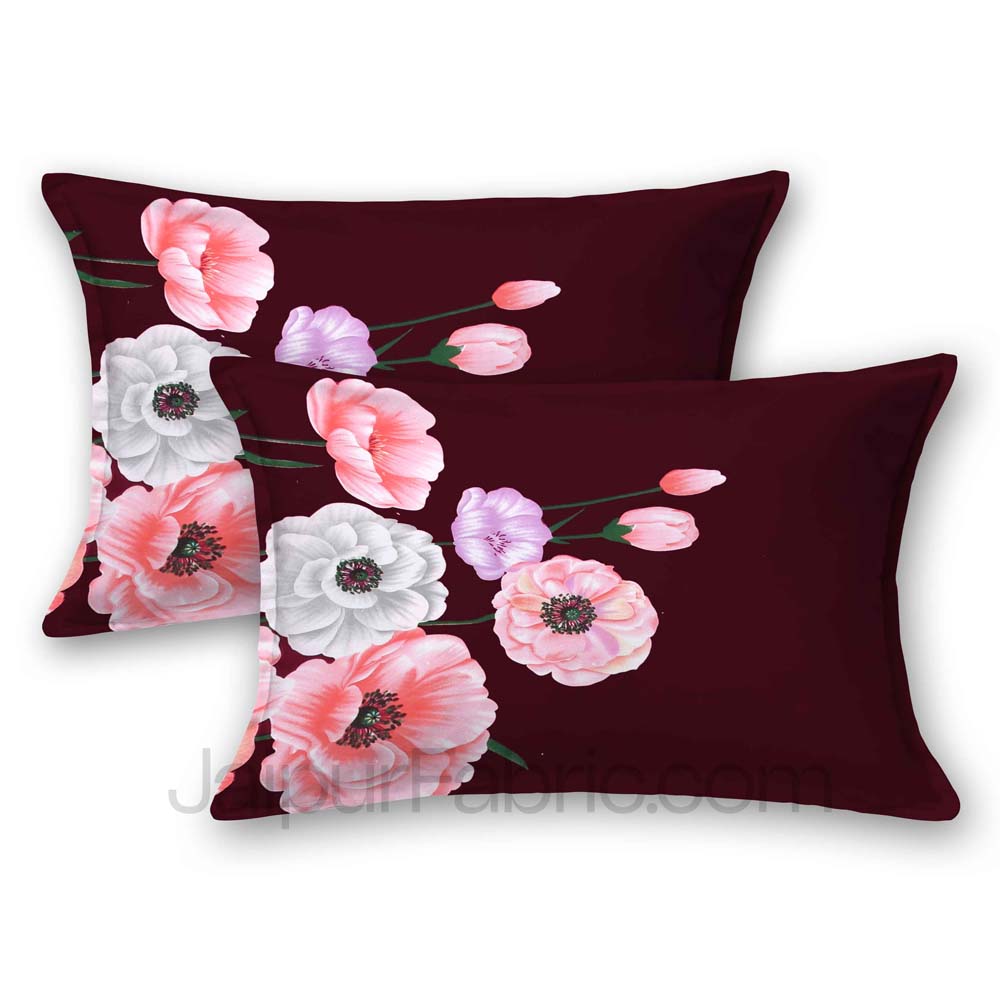 Purple Floral Super Soft Double Bedsheet