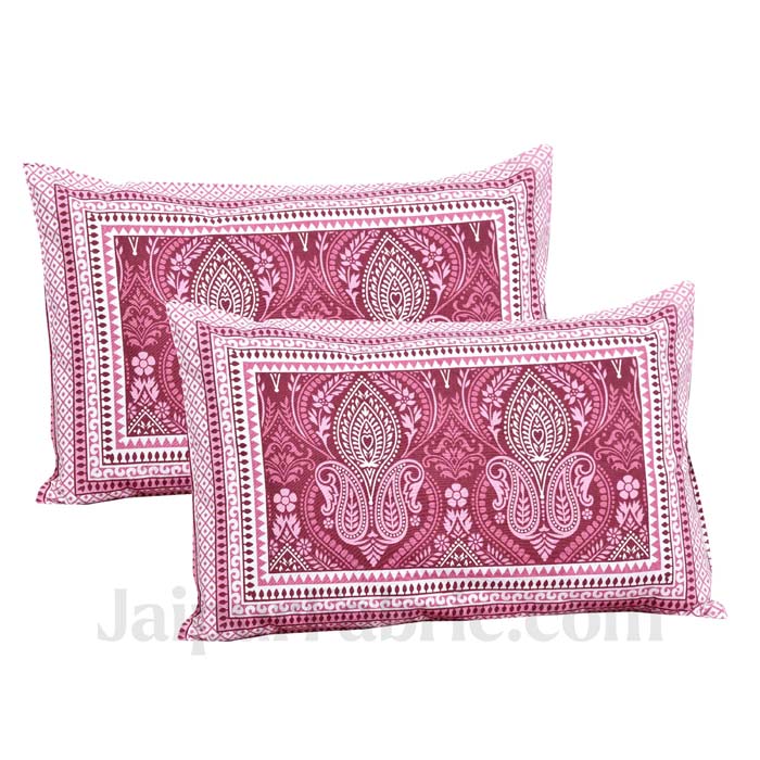 Ornate Vivid Pink Seamless Pure Cotton Double Bedsheet