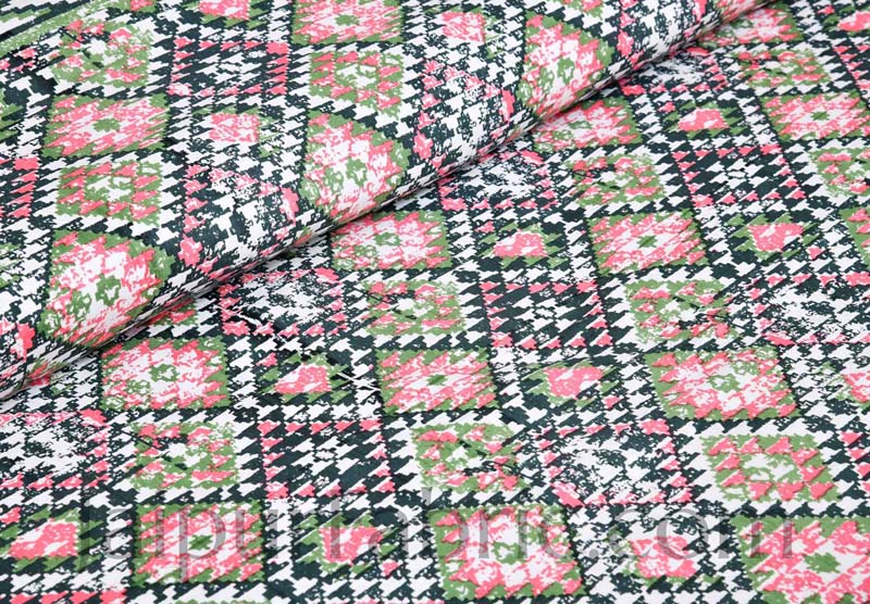 Kaleidoscope Green Cotton Double Bedsheet