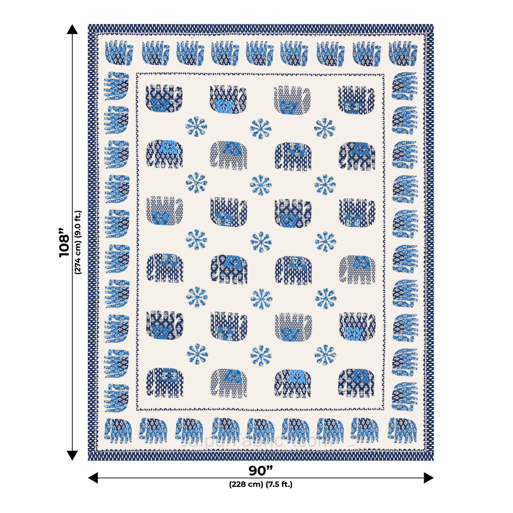 The Royal Ride Blue Double Bedsheet