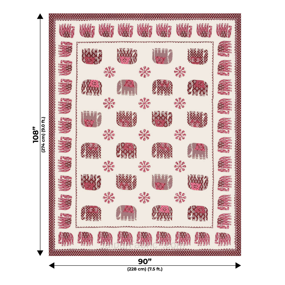 The Royal Ride Pink Double Bedsheet