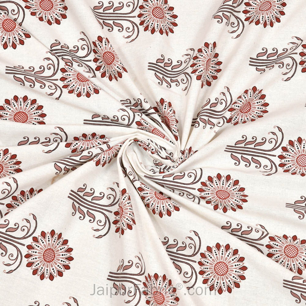 Oblique Decoration Pink Cotton Double Bedsheet