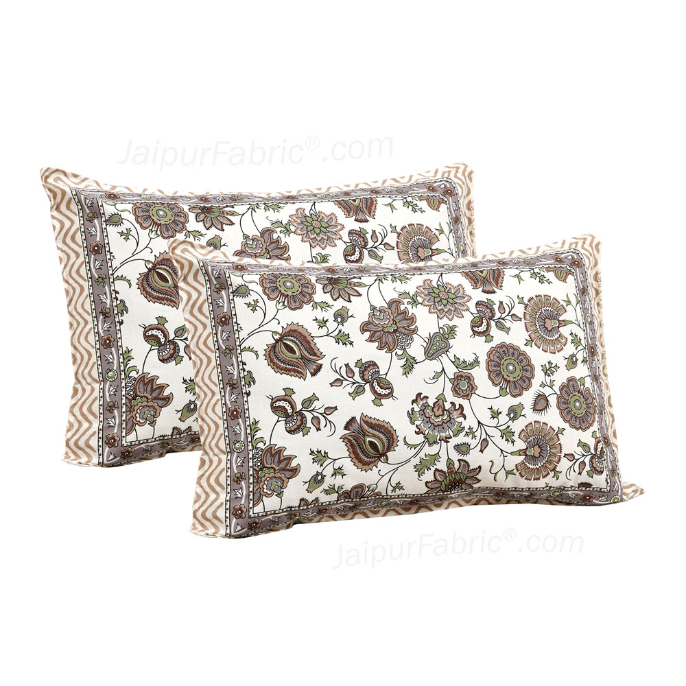 Sand Creeper Jaipur Fabric Double Bed Sheet