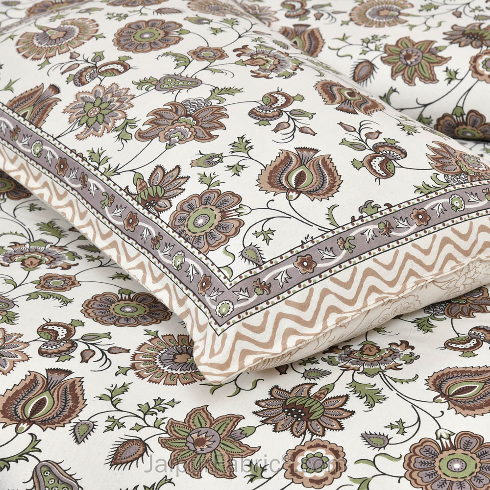 Sand Creeper Jaipur Fabric Double Bed Sheet