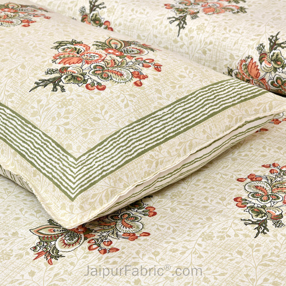 Charming Bouquet Jaipur Fabric Double Bed Sheet