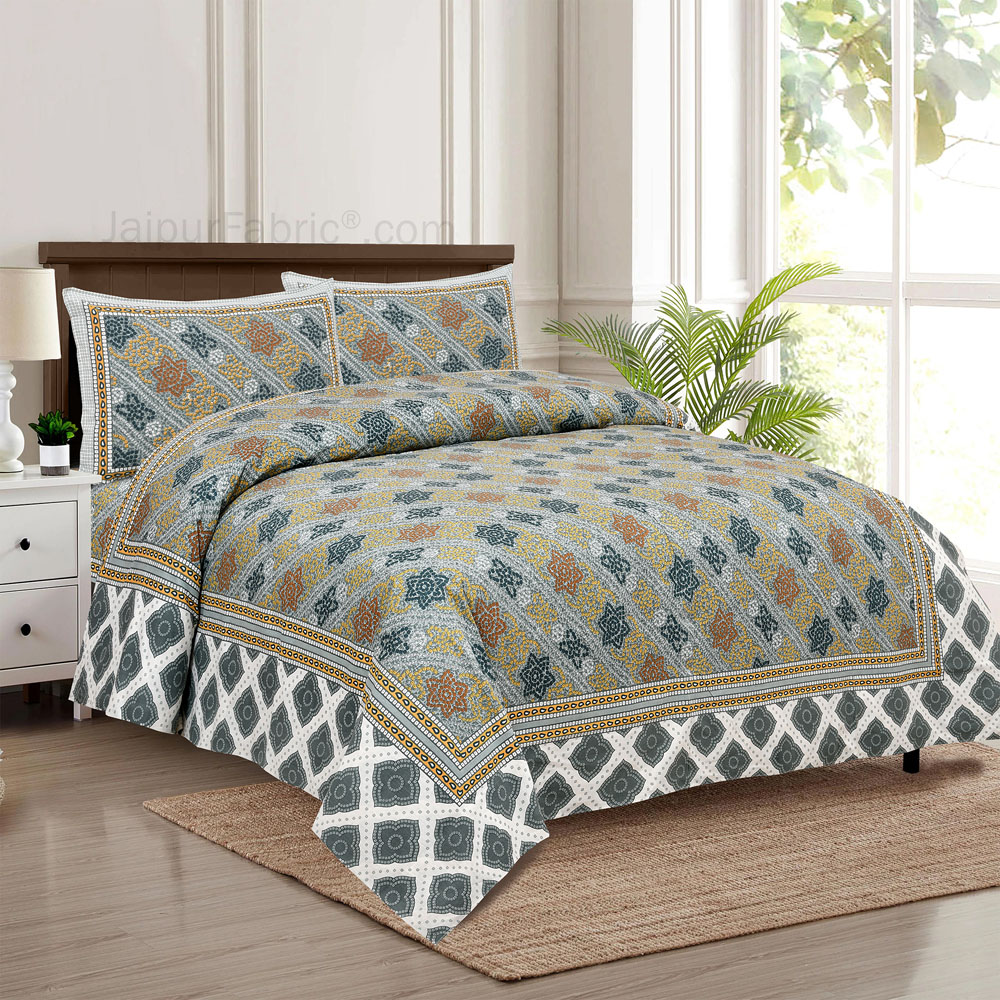 Leafy Beauty Jaipur Fabric Double Bed Sheet
