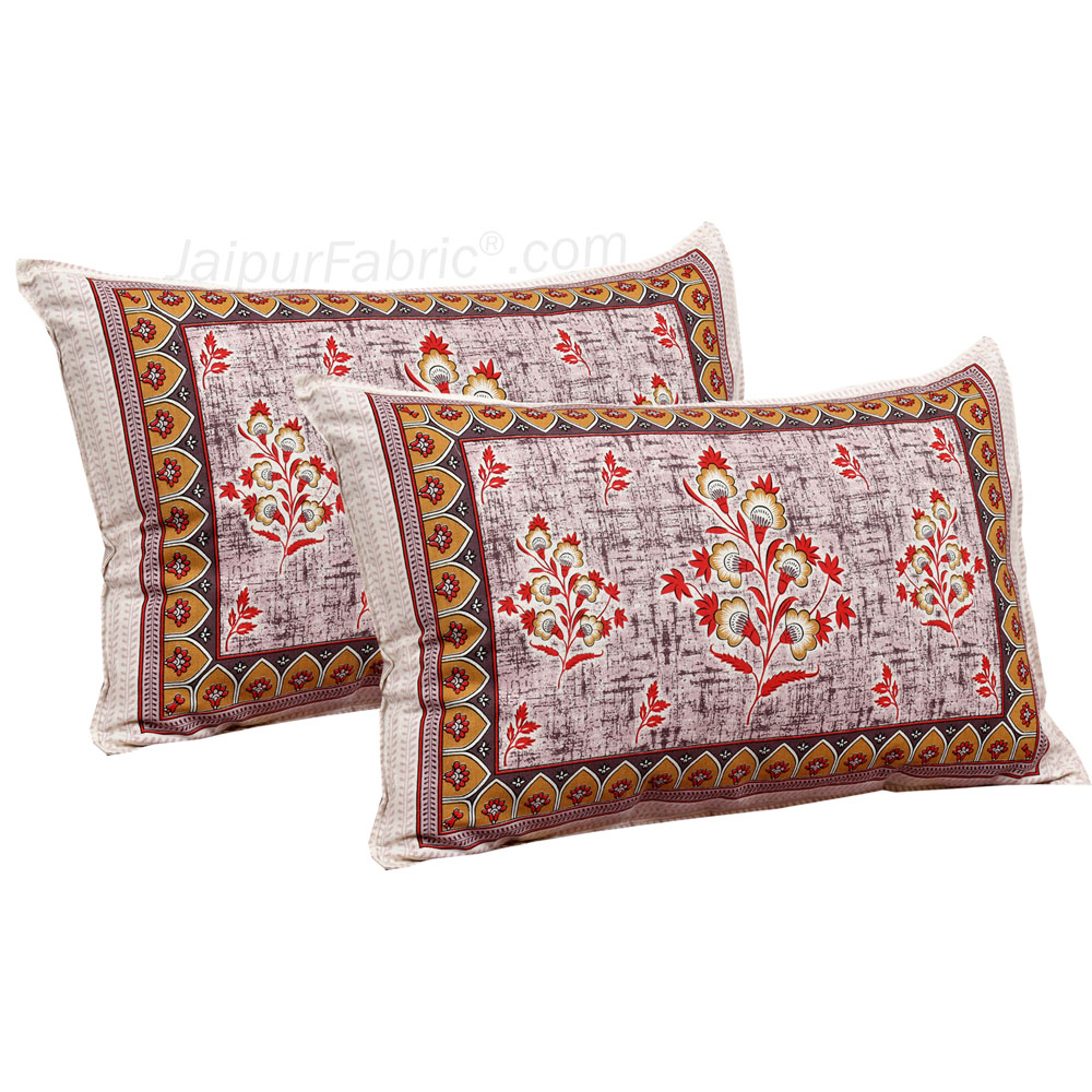 Redish Jaipur Fabric Double Bed Sheet
