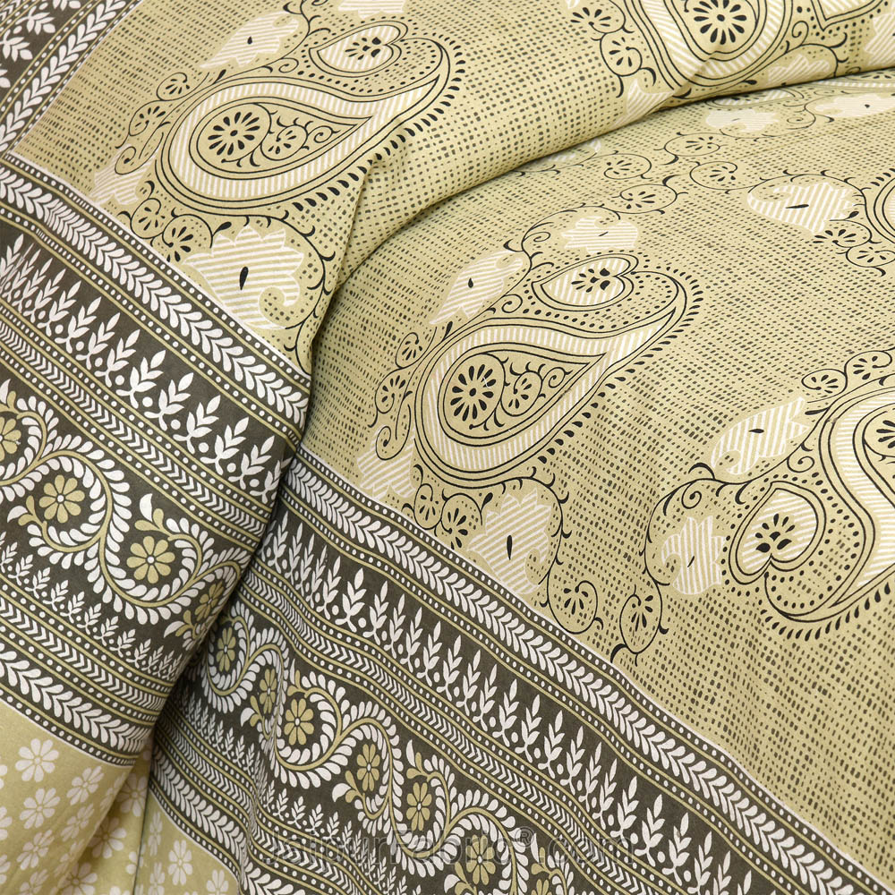 Paisley Art Nature Jaipur Fabric Double Bed Sheet