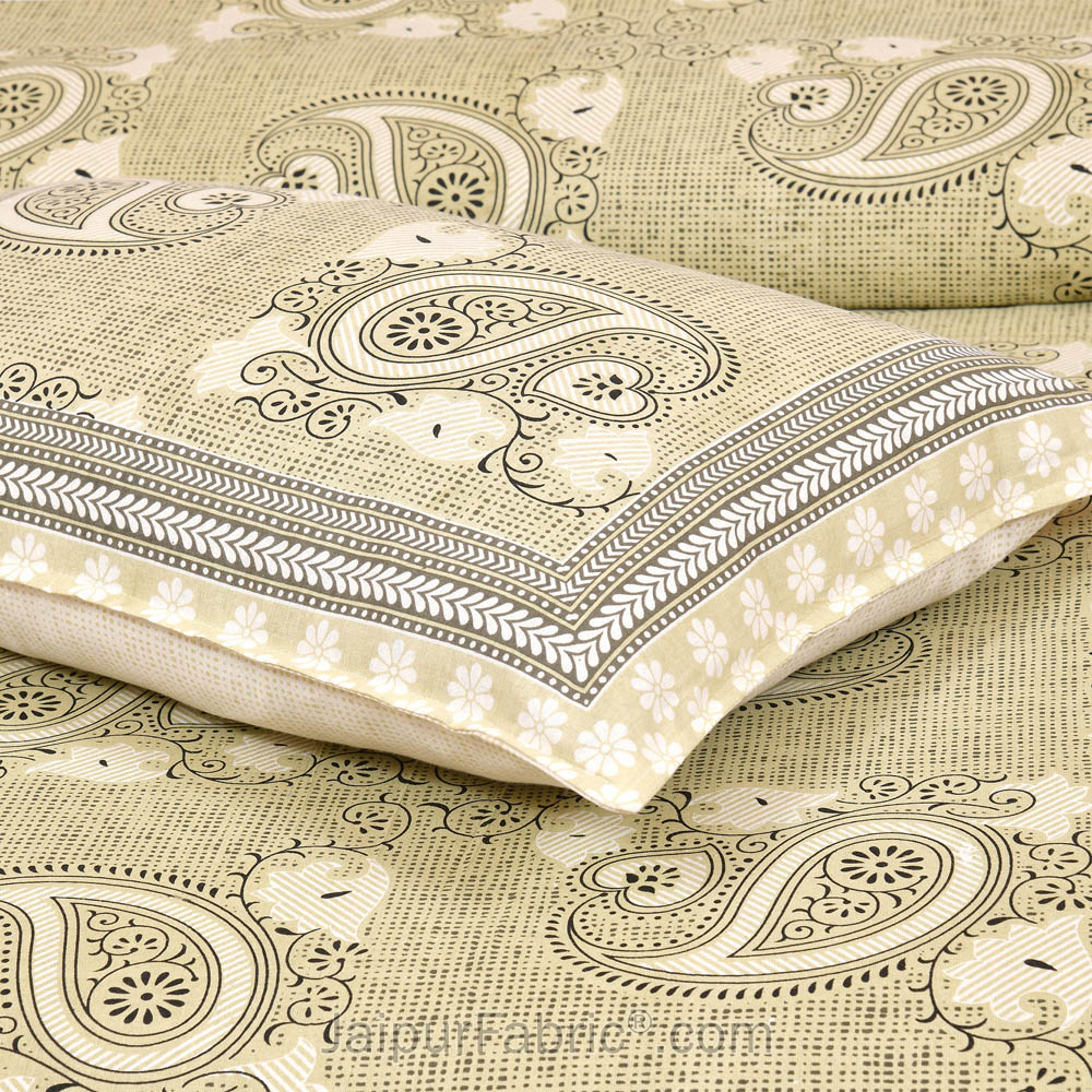 Paisley Art Nature Jaipur Fabric Double Bed Sheet