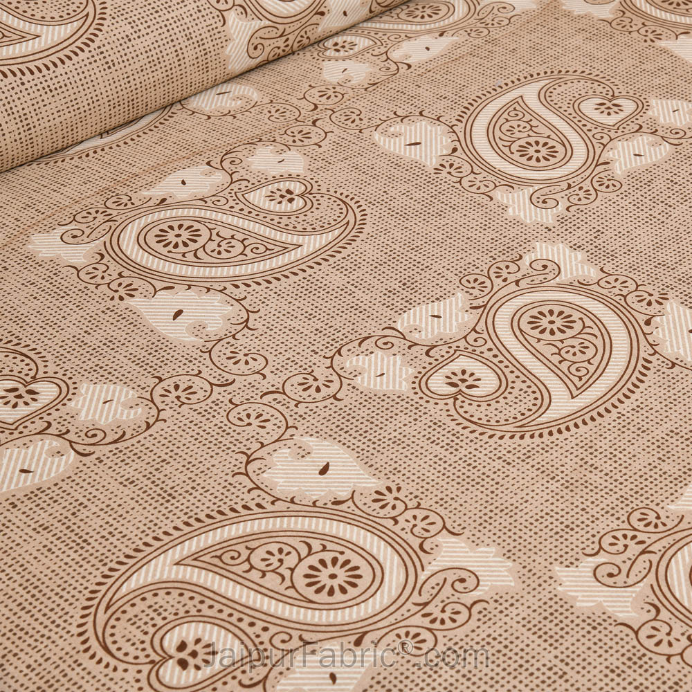 Paisley Art Earth Jaipur Fabric Double Bed Sheet