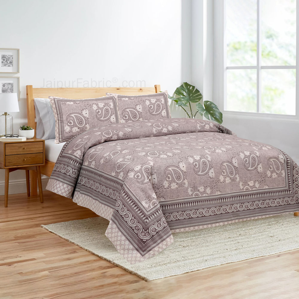 Paisley Art Tatva Jaipur Fabric Double Bed Sheet