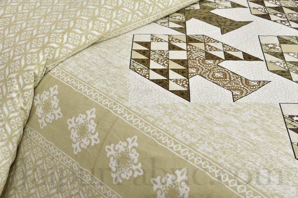 Gold Buta Ethnic Print Ethnic Cotton Jaipur Double Bedsheet