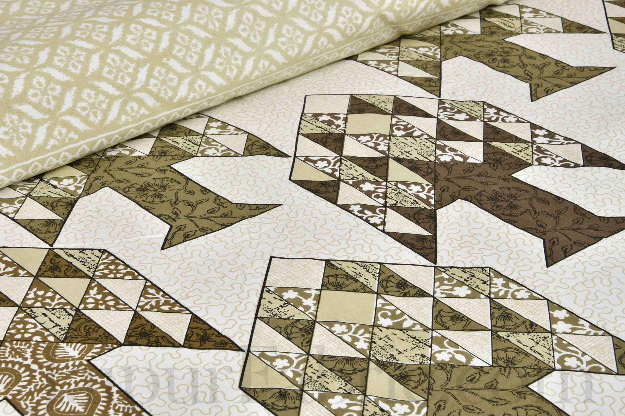 Gold Buta Ethnic Print Ethnic Cotton Jaipur Double Bedsheet