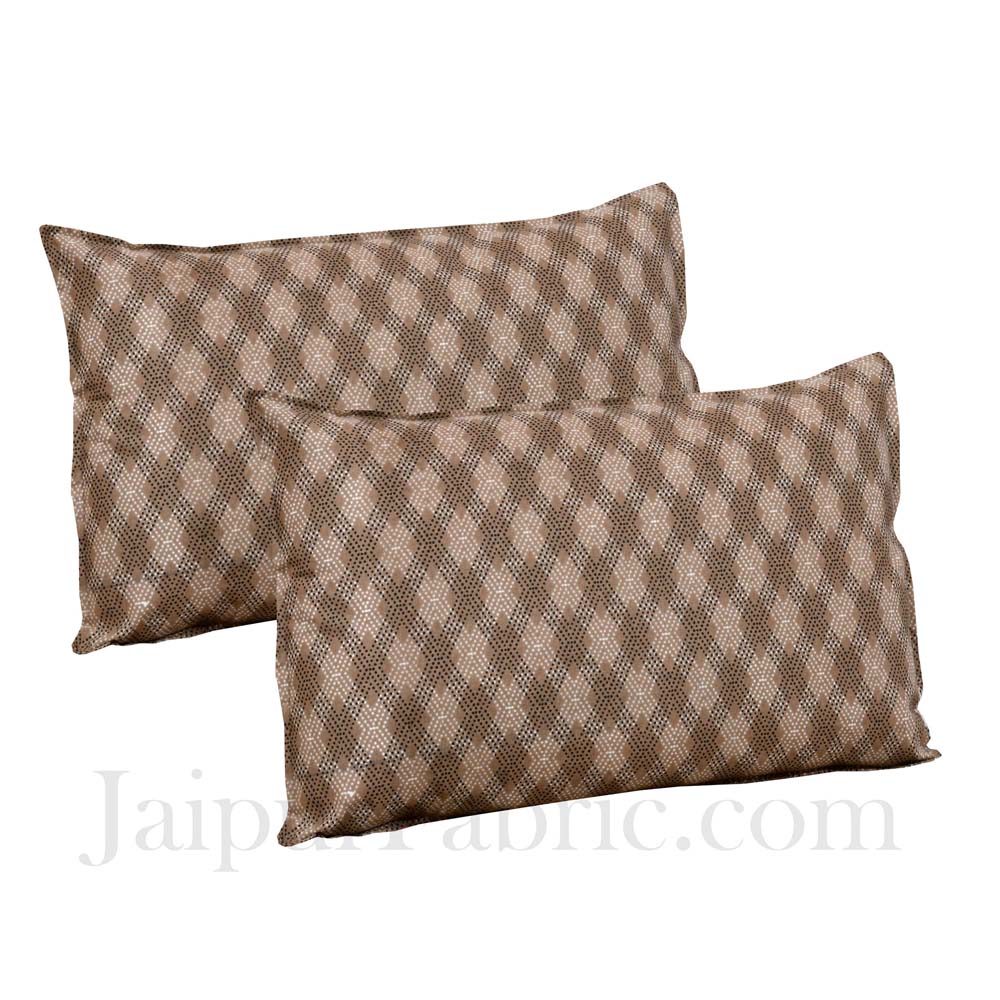 Jaipur Fabric Classic Trendy Multi Design Brown Cotton Double Bedsheet