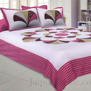 Garden By The Bay Pink Double Bedsheet