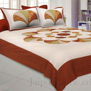 Garden By The Bay Brown Double Bedsheet