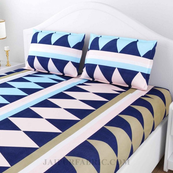 Dainty Diamonds Colorful  Poly Cotton Double Bedsheet