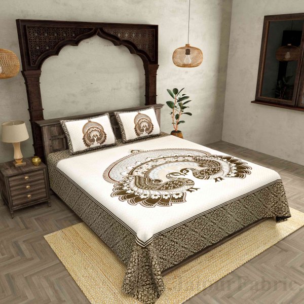 Royal Jaipur Fabric Tortilla Pure Cotton Double BedSheet