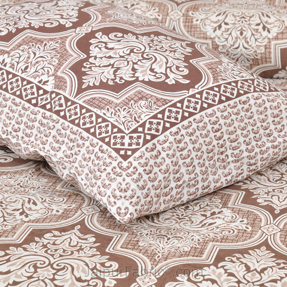 Elegance in Taupe Jaipur Fabric Double Bed Sheet