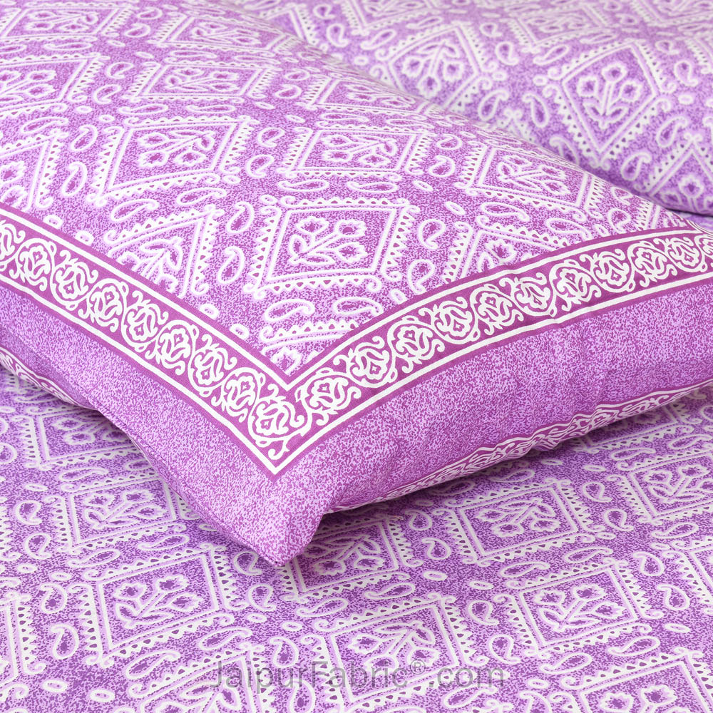 Purply Jaipur Fabric Double Bed Sheet