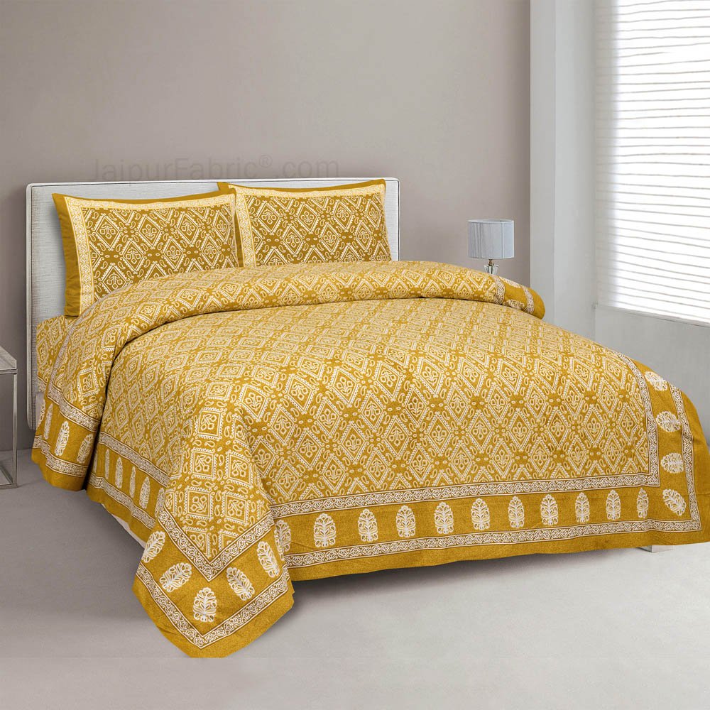 Caramely Jaipur Fabric Double Bed Sheet