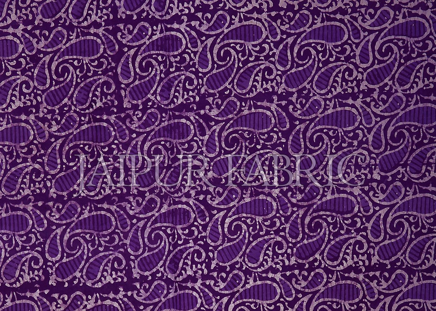 Purple Border Floral Pattern Dhabu Print Cotton Double Bed Sheet