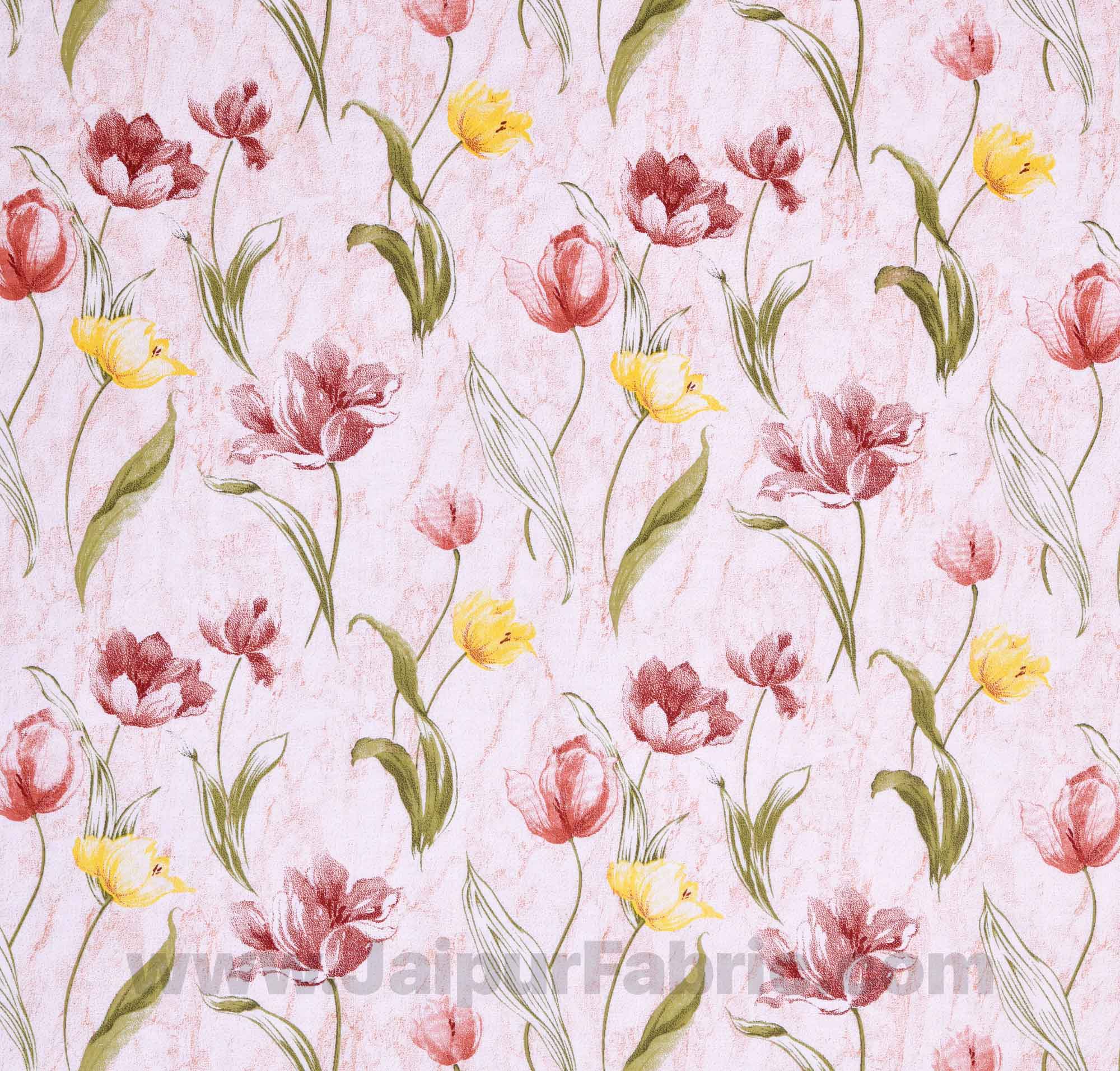 Lightweight Reversible Double Bed Dohar Pink Flower Skin Friendly Pure Cotton MulMul Blanket / AC Comforter / Summer Quilt
