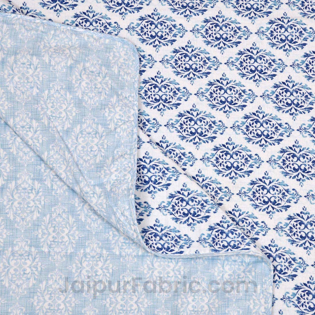 JaipurFabric® Blue Ethnic Double Bed Reversible Dohar